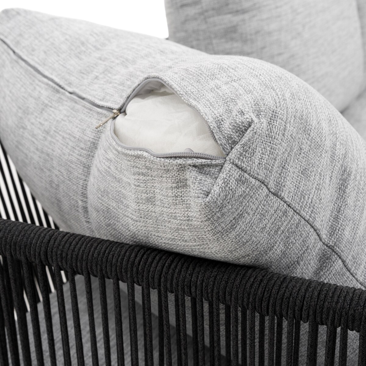 Zestaw mebli ogród taras nowoczesne aluminiowe BELIZE LUX czarno szare