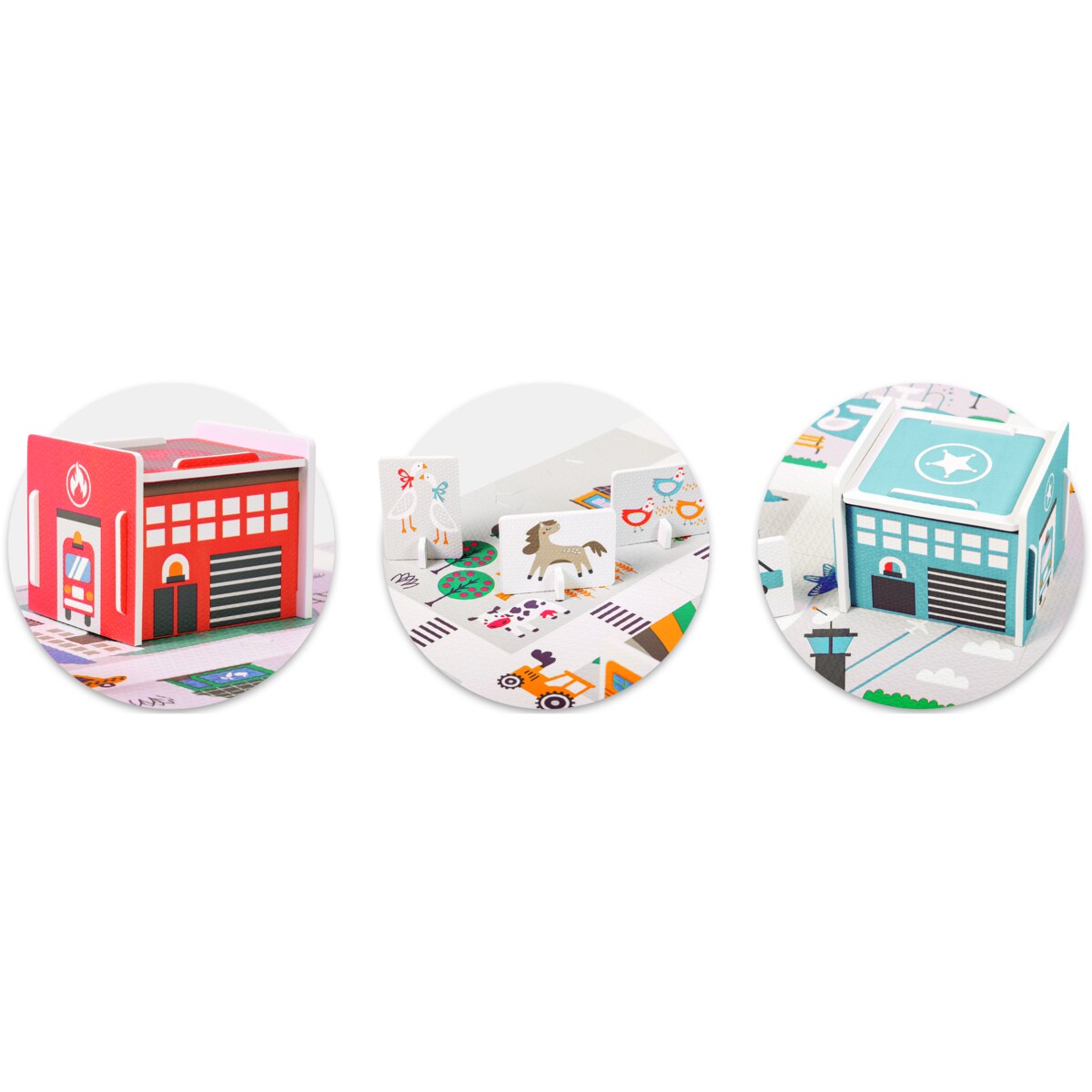 Mata piankowa edukacyjna dla dzieci puzzle 120x120cm Nukido