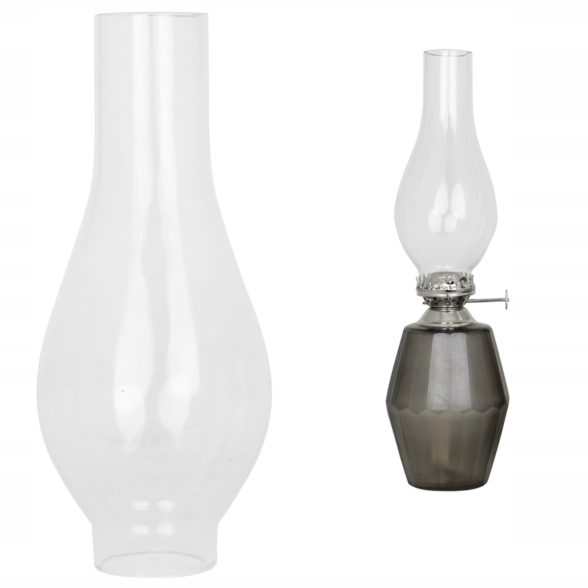 KLOSZ DO LAMPY NAFTOWEJ SZKLANY PRZEZROCZYSTY DŁUGI DO LAMP NAFTOWYCH 17cm