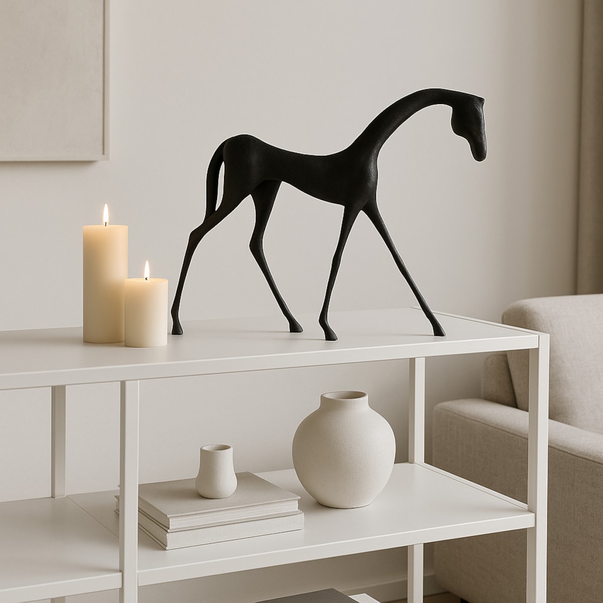 FIGURKA DEKORACYJNA COCO L CZARNY