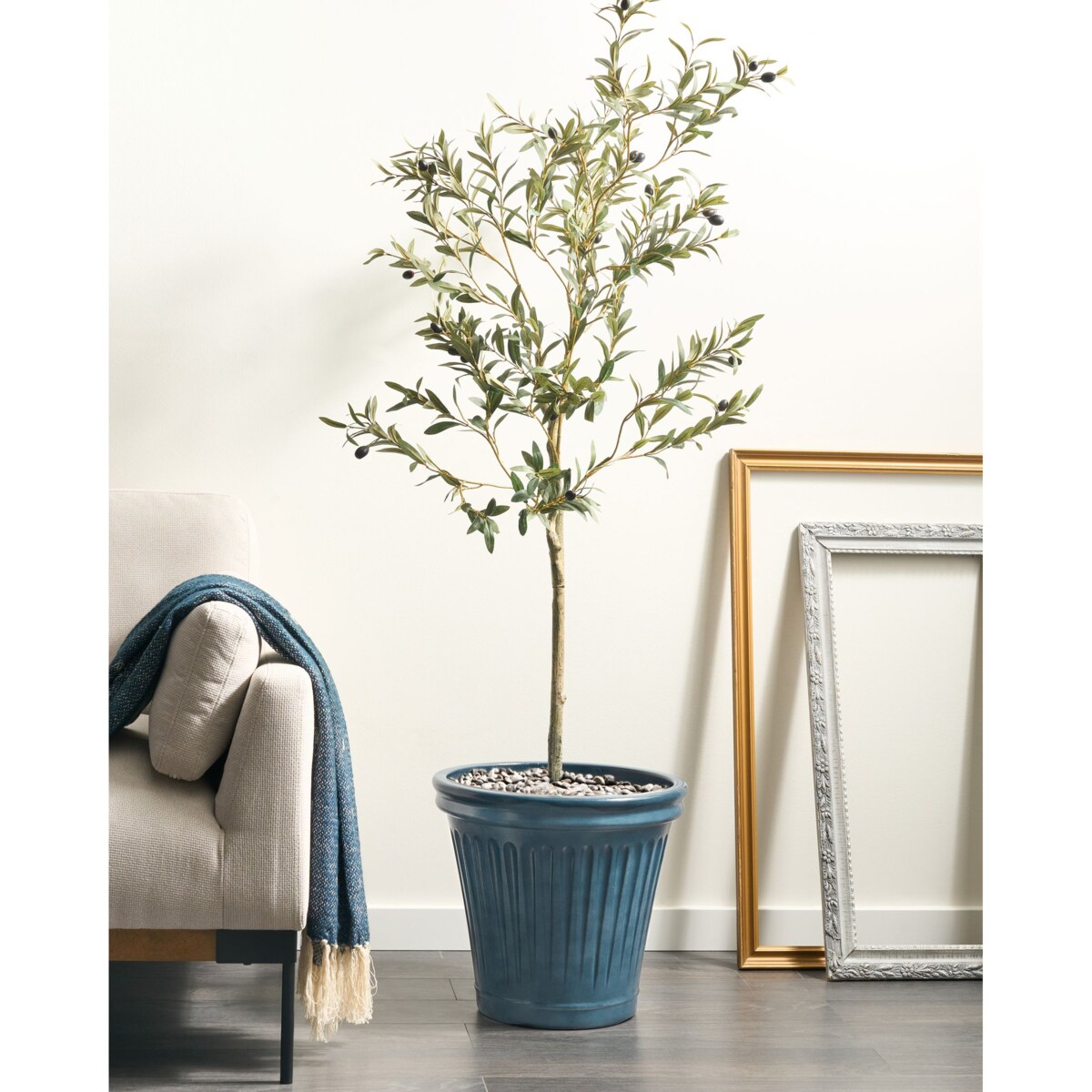 Doniczka MAIZE Plastik Niebieski