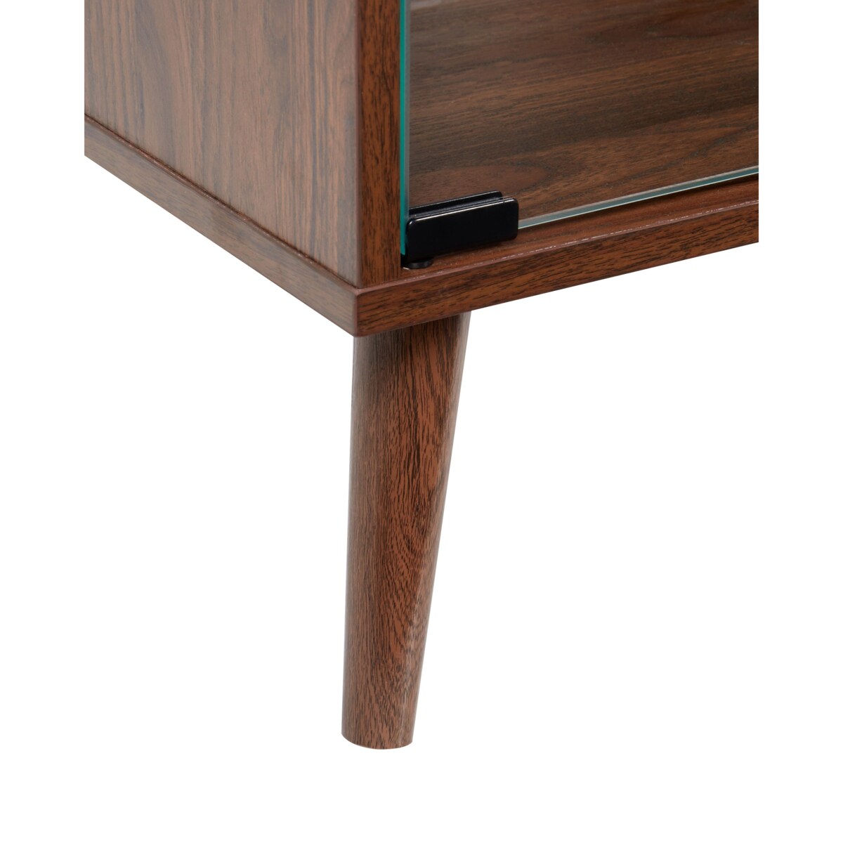 Szafka ze szklaną gablotą ciemne drewno TULLAMORE