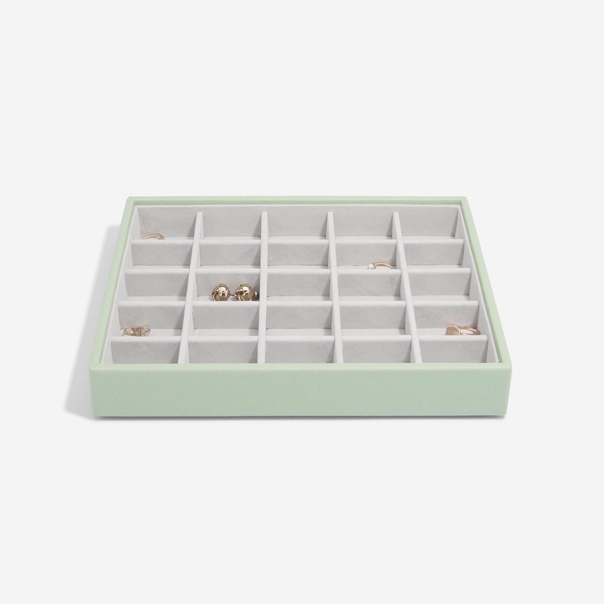 Szkatułka na biżuterię Stackers 25 komorowa classic szałwiowa zieleń