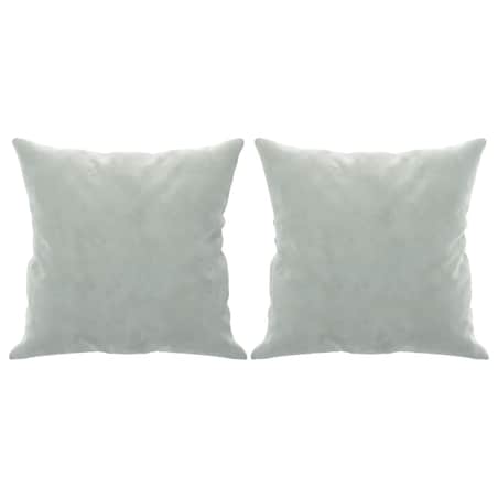 vidaXL 2-osobowa sofa z poduszkami, jasnoszara, 120 cm, aksamit