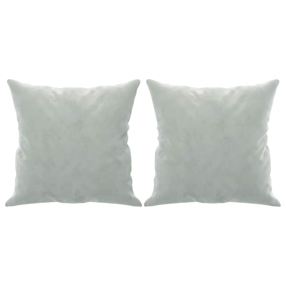 vidaXL 2-osobowa sofa z poduszkami, jasnoszara, 120 cm, aksamit