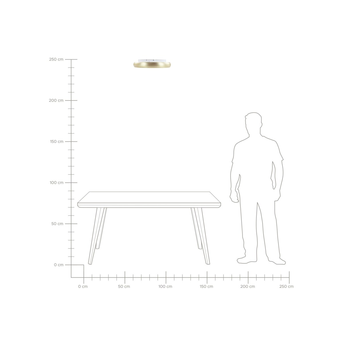 Lampa sufitowa LED metalowa złota ATARAN