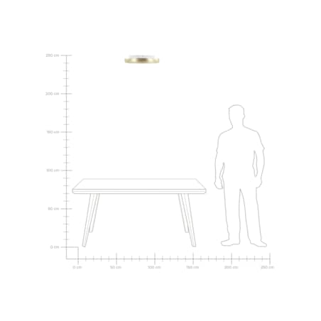 Lampa sufitowa LED metalowa złota ATARAN