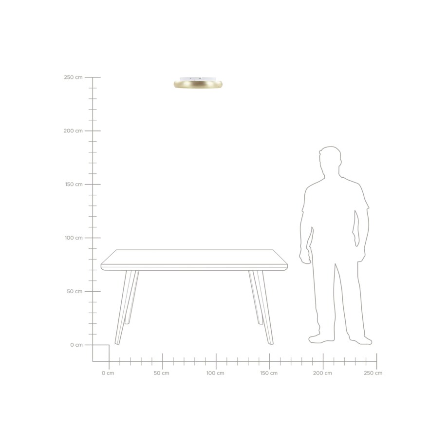 Lampa sufitowa LED metalowa złota ATARAN