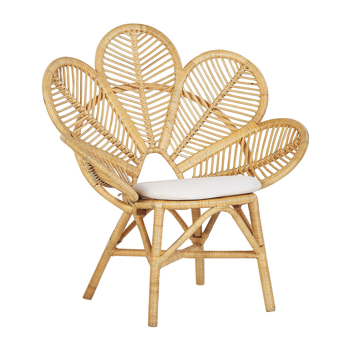 Krzesło ogrodowe Rattan Beżowy FLORENTINE