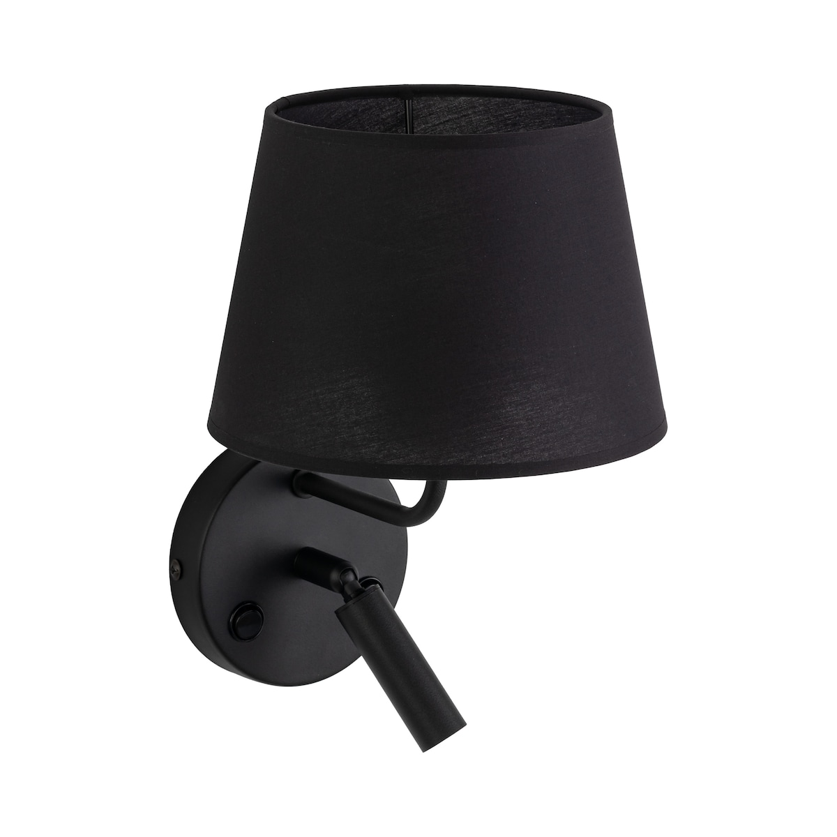 Kinkiet ścienny MAJA BLACK 11392 TK Lighting z reflektorkiem i włącznikiem, czarny, E27 + G9 LED