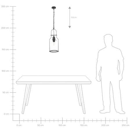 Zestaw 2 lamp wiszących BASHILO Metal Czarny