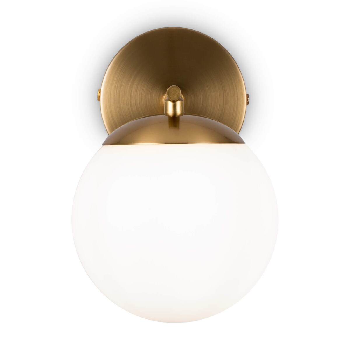 Lampa ścienna modernistyczna MOD187WL-01BS kula ball mosiądz