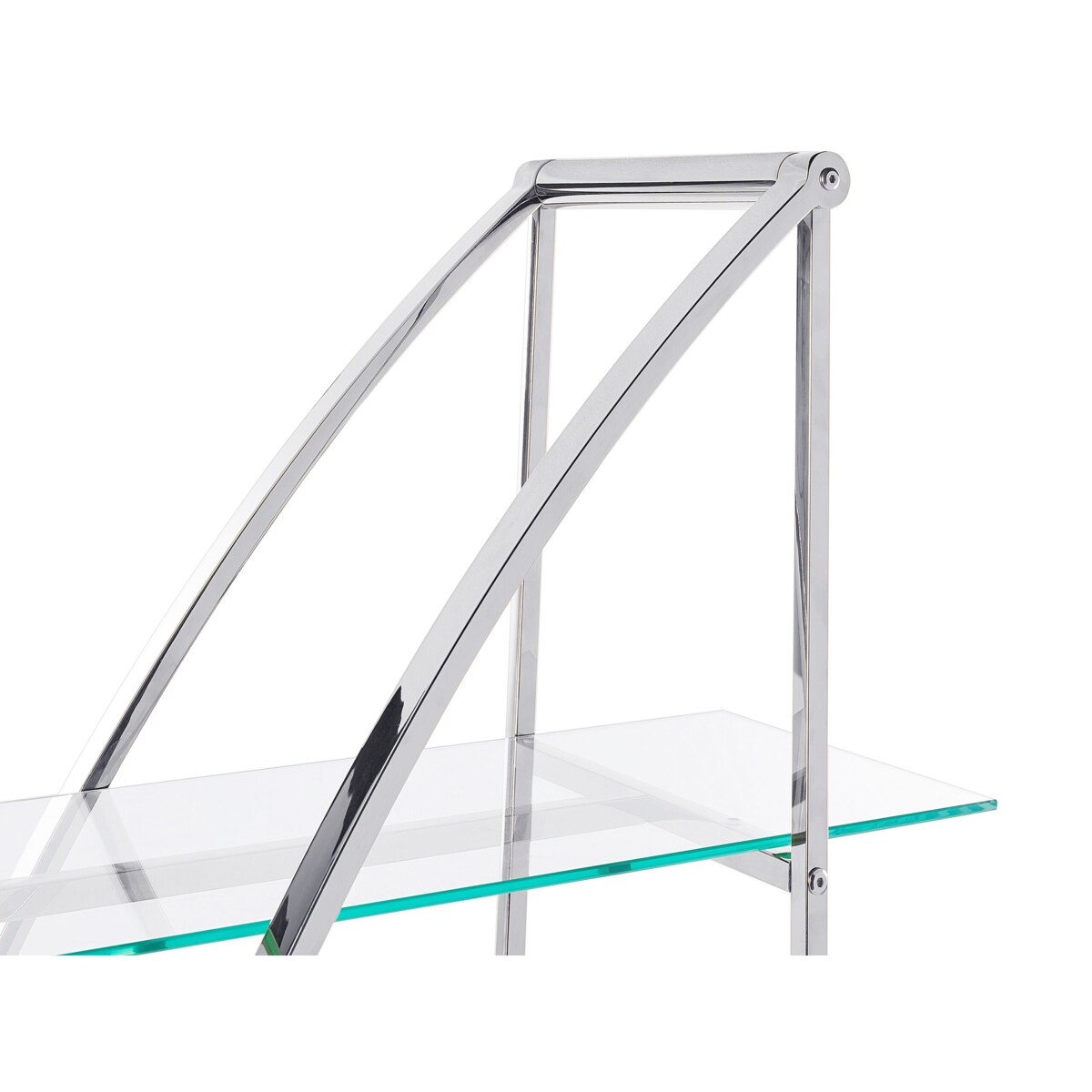 Regał metalowy 4 półki srebrny HOLLOW