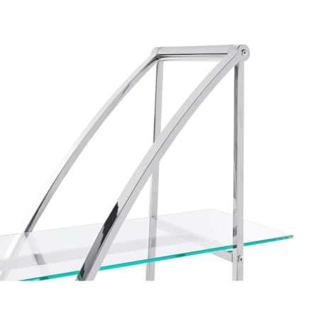 Regał metalowy 4 półki srebrny HOLLOW