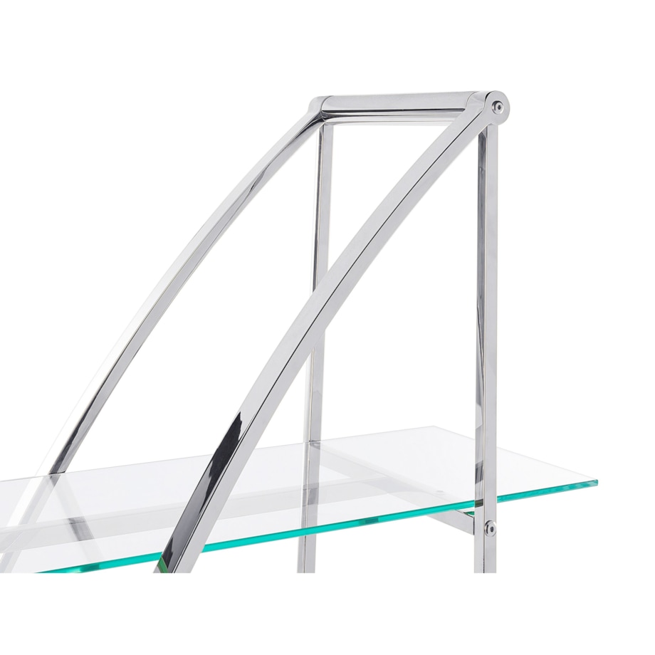 Regał metalowy 4 półki srebrny HOLLOW