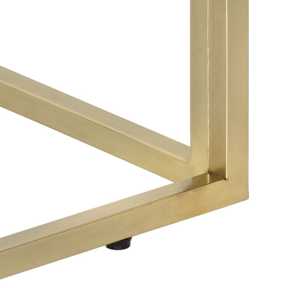 vidaXL Stolik konsolowy, złoty, stal nierdzewna i szkło hartowane