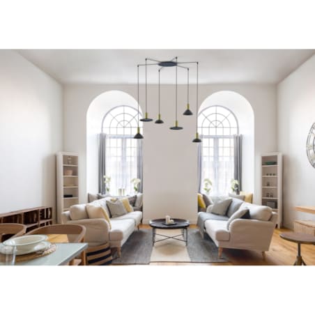 Stylowy klosz sufitowy Cameleon Hermanos C 8036 Nowodvorski złoty czarny