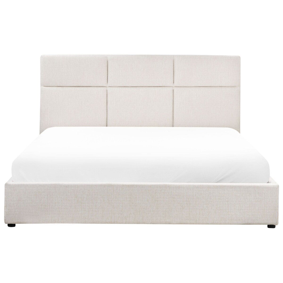 Łóżko z pojemnikiem LAGORD 180 x 200 cm Złamana biel