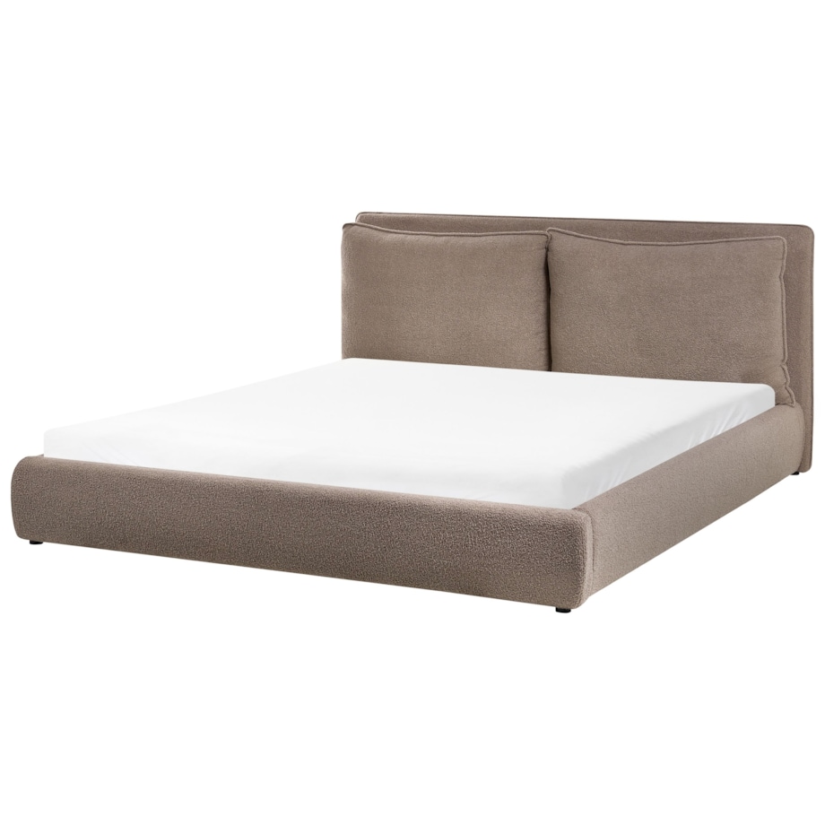 Łóżko Boucle BAJONNA 180 x 200 cm Beżowoszary