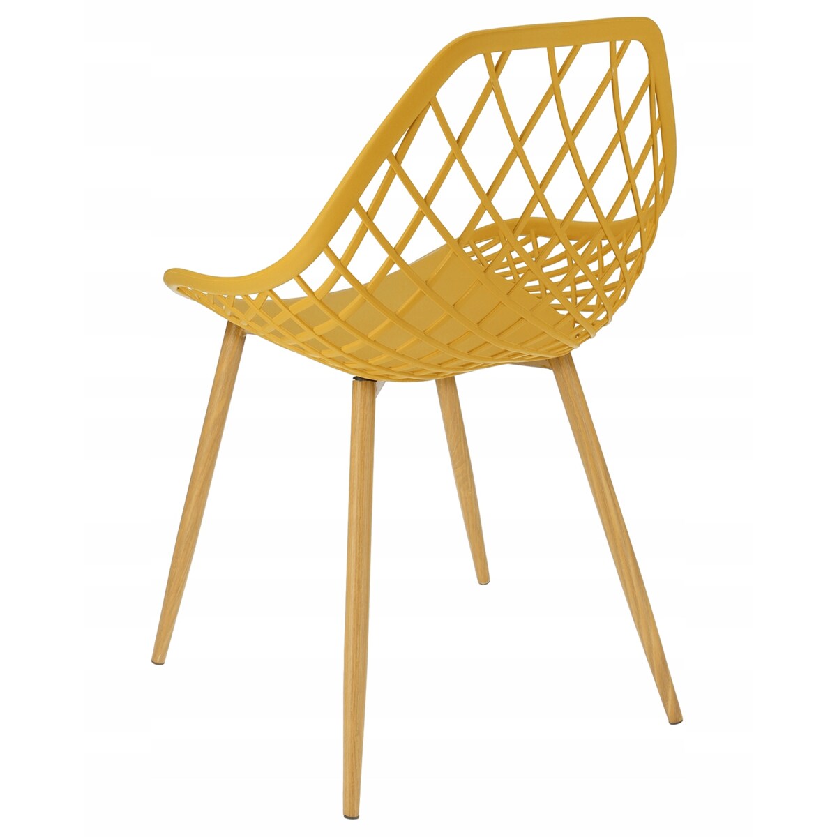 Krzesło ogrodowe plastikowe ARANDA musztardowe