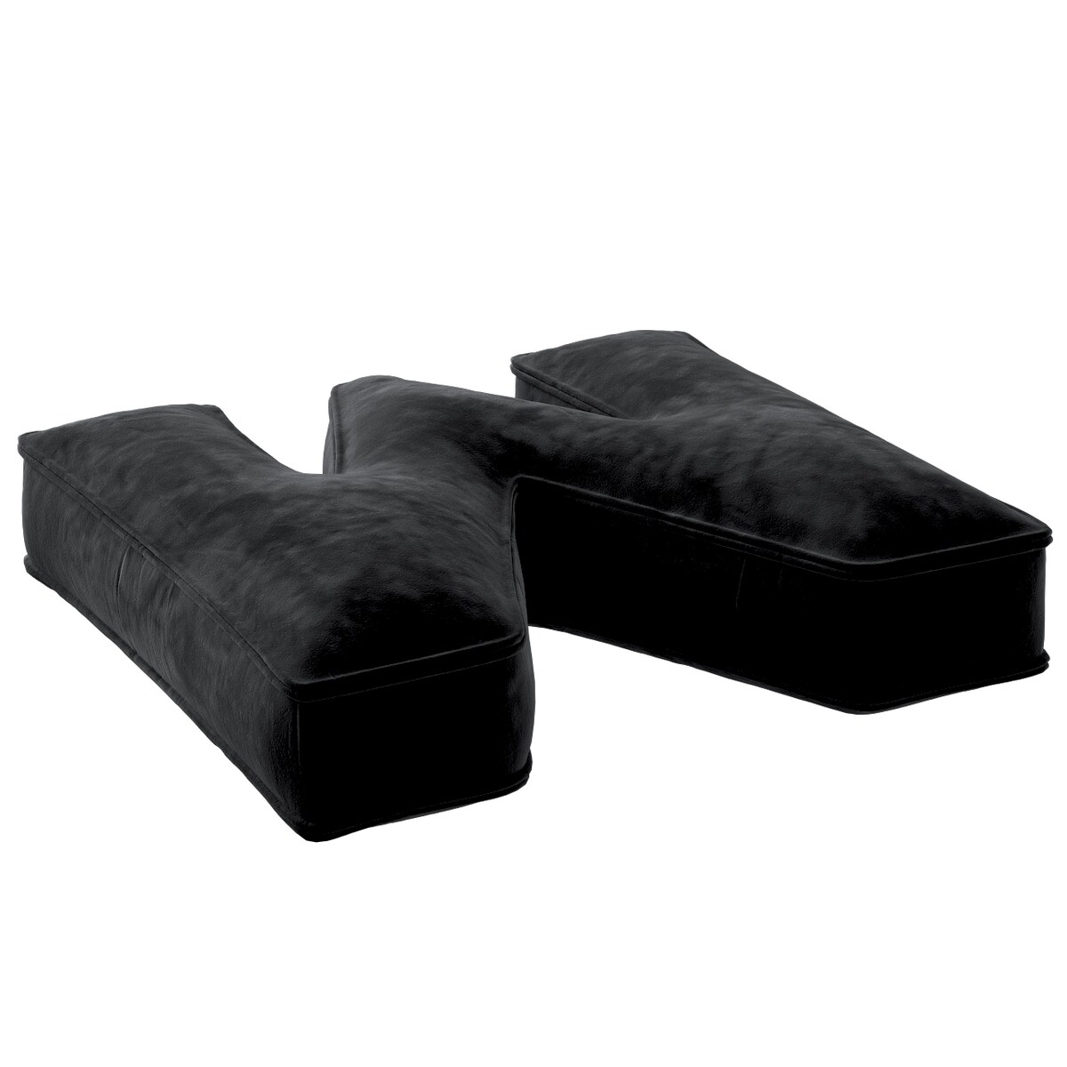 Poduszka literka M, głęboka czerń, 35x40cm, Posh Velvet