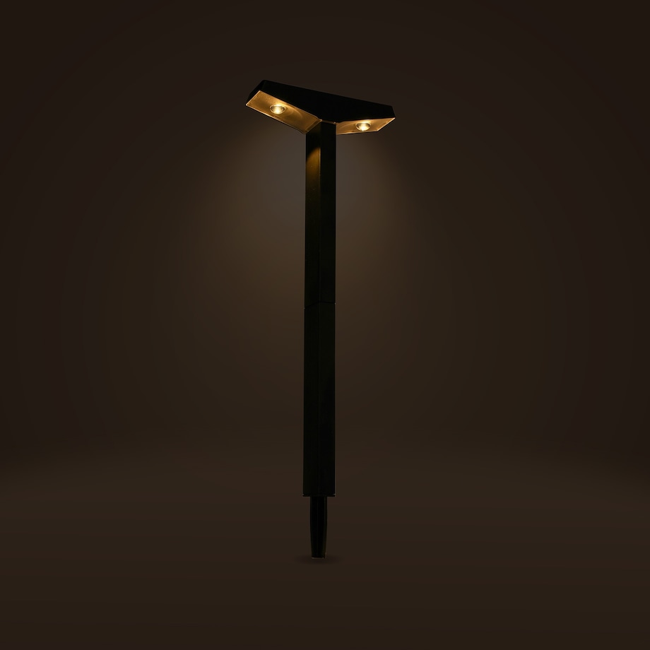 Lampa Solarna 2 Led Do Ogrodu Wbijana Dekoracja Ogrodowa Czujnik Zmierzchu