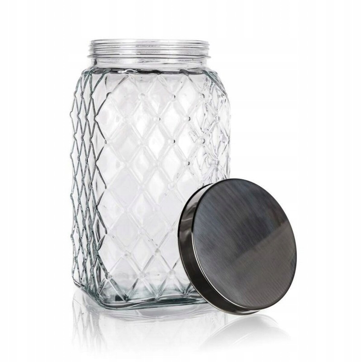 SŁOIK POJEMNIK SZKLANY 4,3 L na Żywność do kuchni duży dekoracyjny ciastka