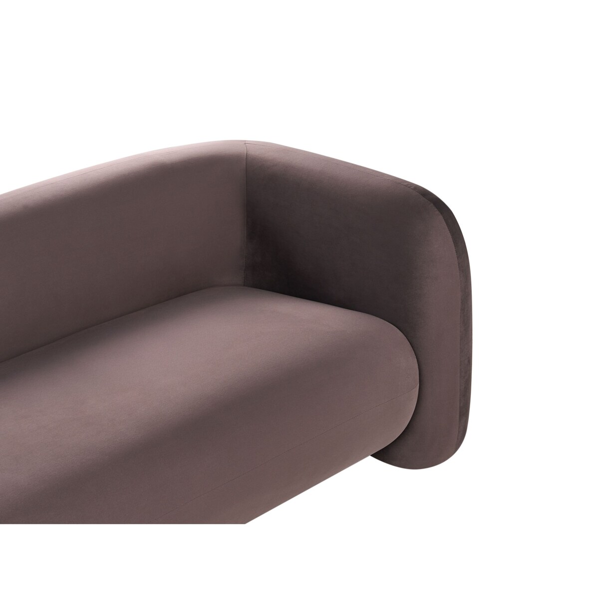 Sofa dla 3 osób LEIREN Welur Ciemnobrązowy