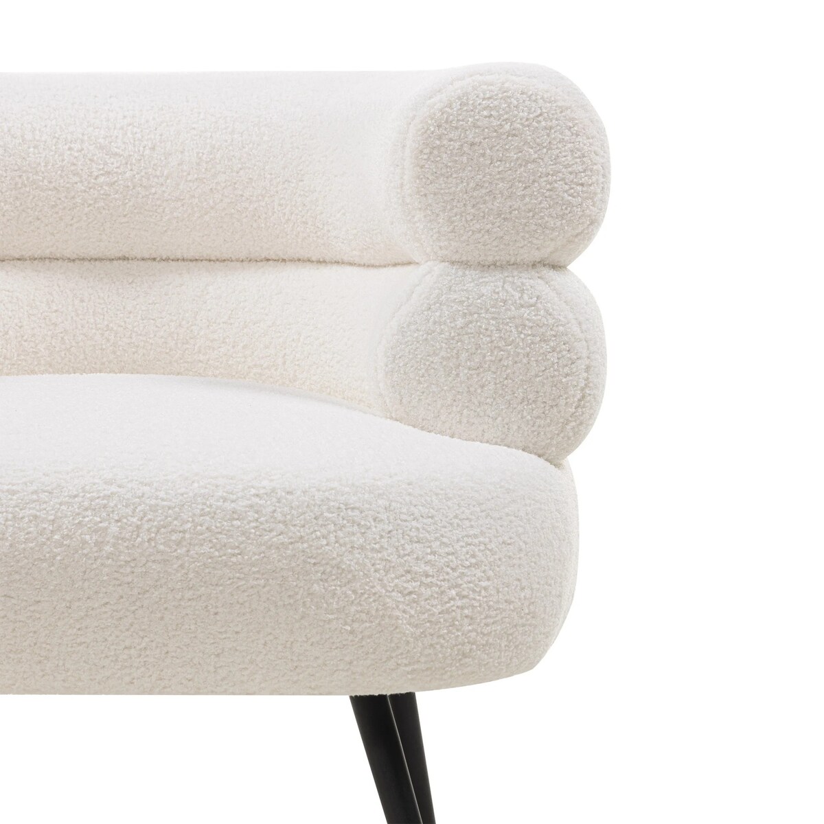 Fotel ecru na metalowych nóżkach Hensa