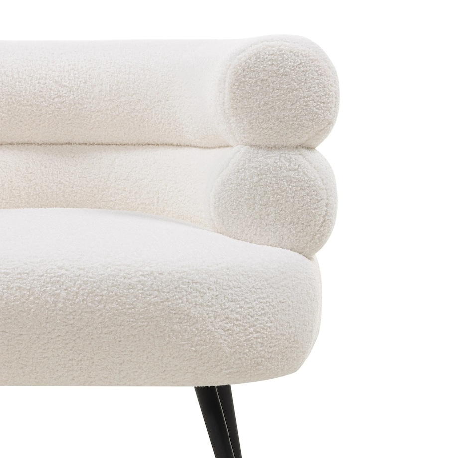 Fotel ecru na metalowych nóżkach Hensa