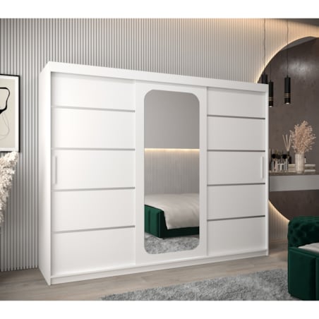 Szafa przesuwna Garderoba PROMO V2 250 biały/biały