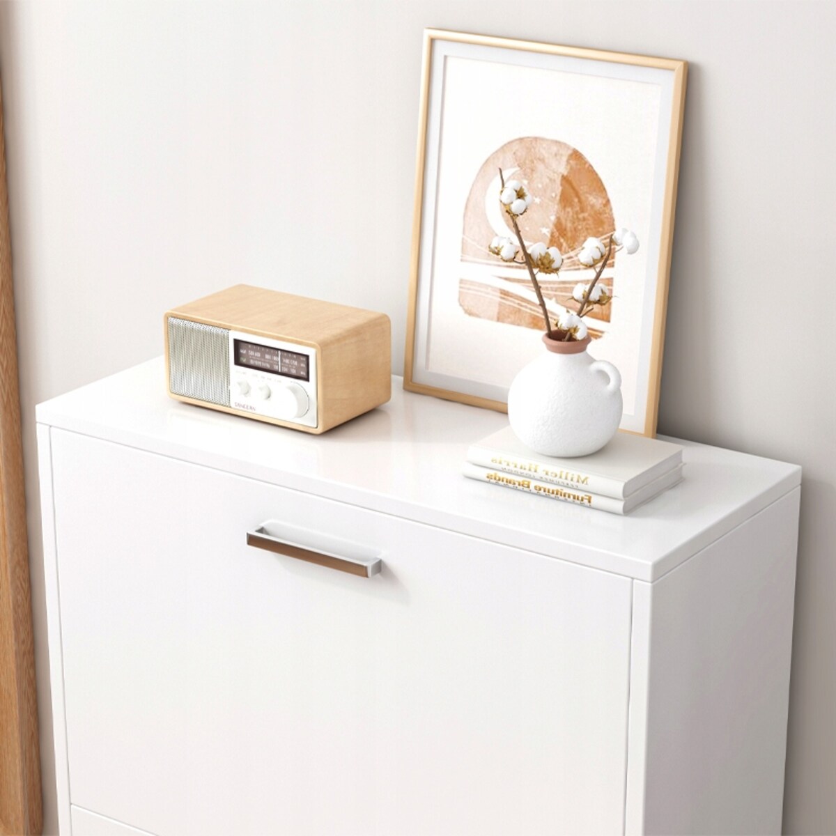 Szafka na buty biała garderoba regał na obuwie komoda loft nowoczesna 60 cm