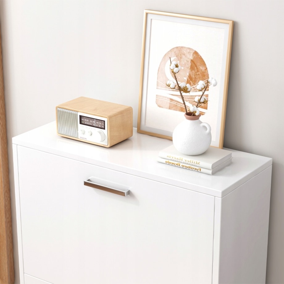 Szafka na buty biała garderoba regał na obuwie komoda loft nowoczesna 60 cm