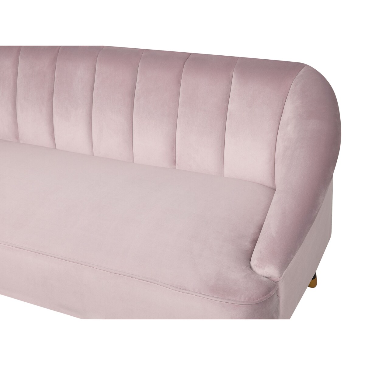 Sofa 3-osobowa welurowa różowa ALSVAG