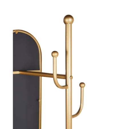 Wieszak stojący z lustrem złoty LORENA