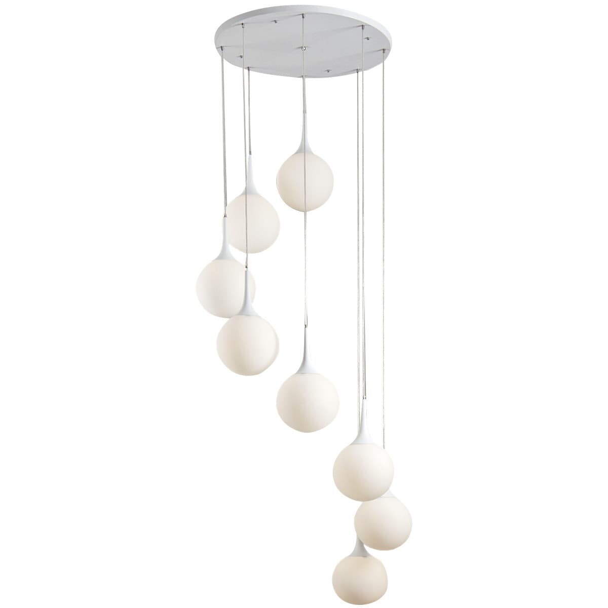 Molekułowa lampa wisząca BOLLE CX4094 Maxlight szkło mleczne biała