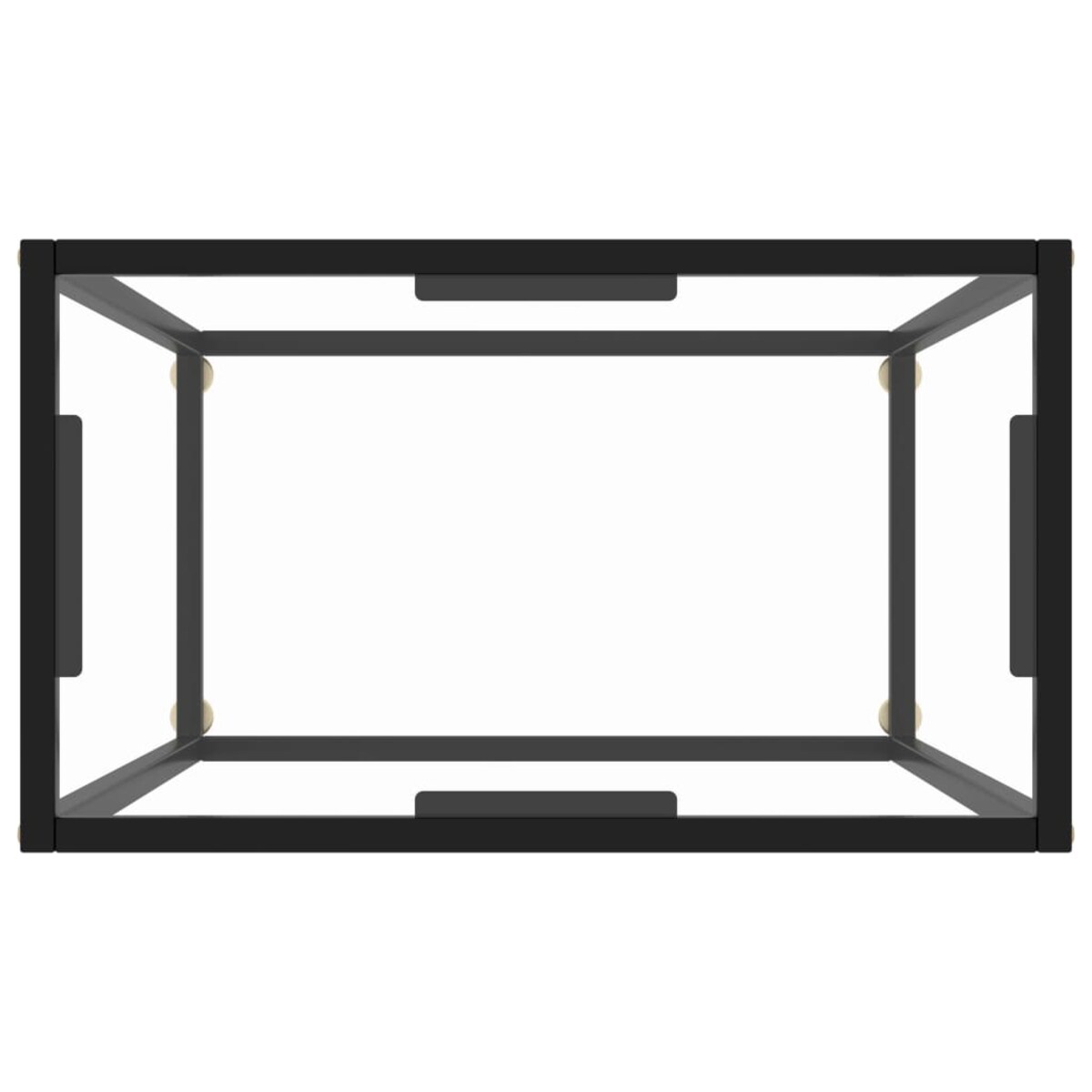 vidaXL Stolik konsolowy, przezroczysty, 60x35x75 cm, szkło hartowane