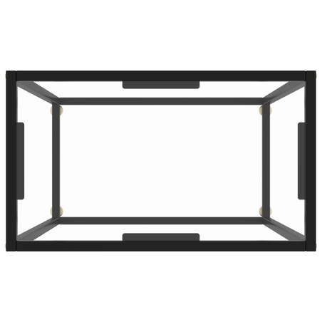 vidaXL Stolik konsolowy, przezroczysty, 60x35x75 cm, szkło hartowane