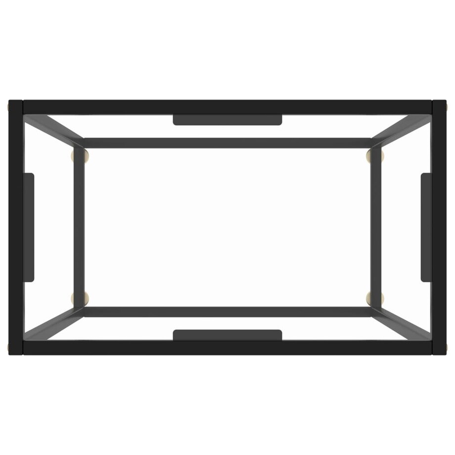 vidaXL Stolik konsolowy, przezroczysty, 60x35x75 cm, szkło hartowane
