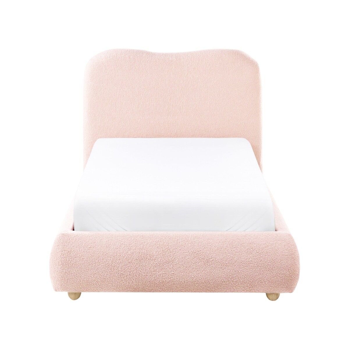 Łóżko z pojemnikiem Boucle BLAGNAC 90 x 200 cm Różowy