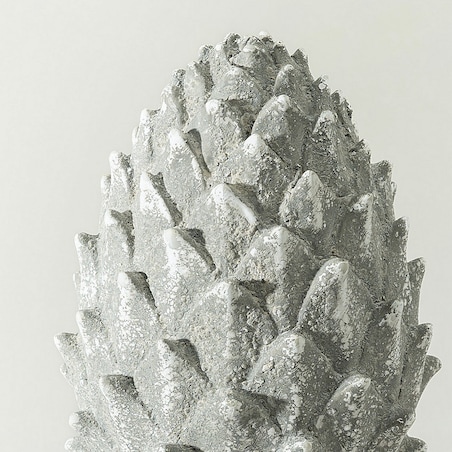 Figurka dekoracyjna Pinecone Grey 15x15x30 cm boże narodzenie, święta, świąteczne, szary, 15x15x30 cm