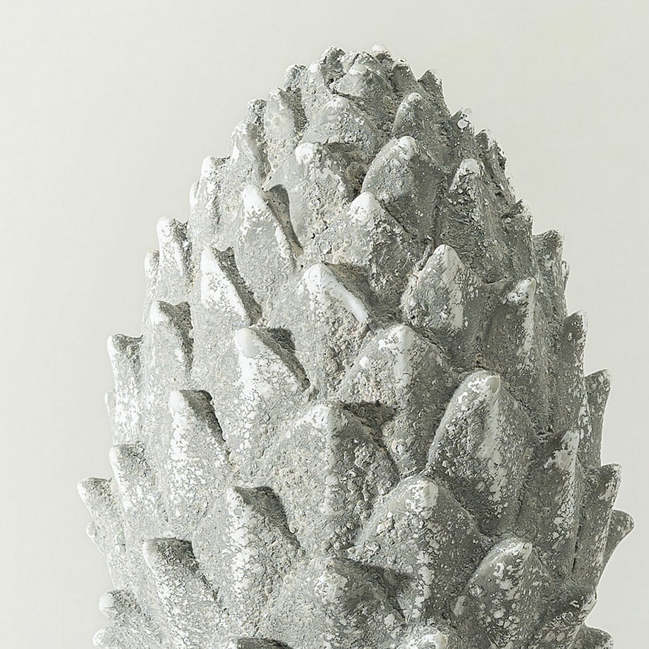 Figurka dekoracyjna Pinecone Grey 15x15x30 cm boże narodzenie, święta, świąteczne, szary, 15x15x30 cm