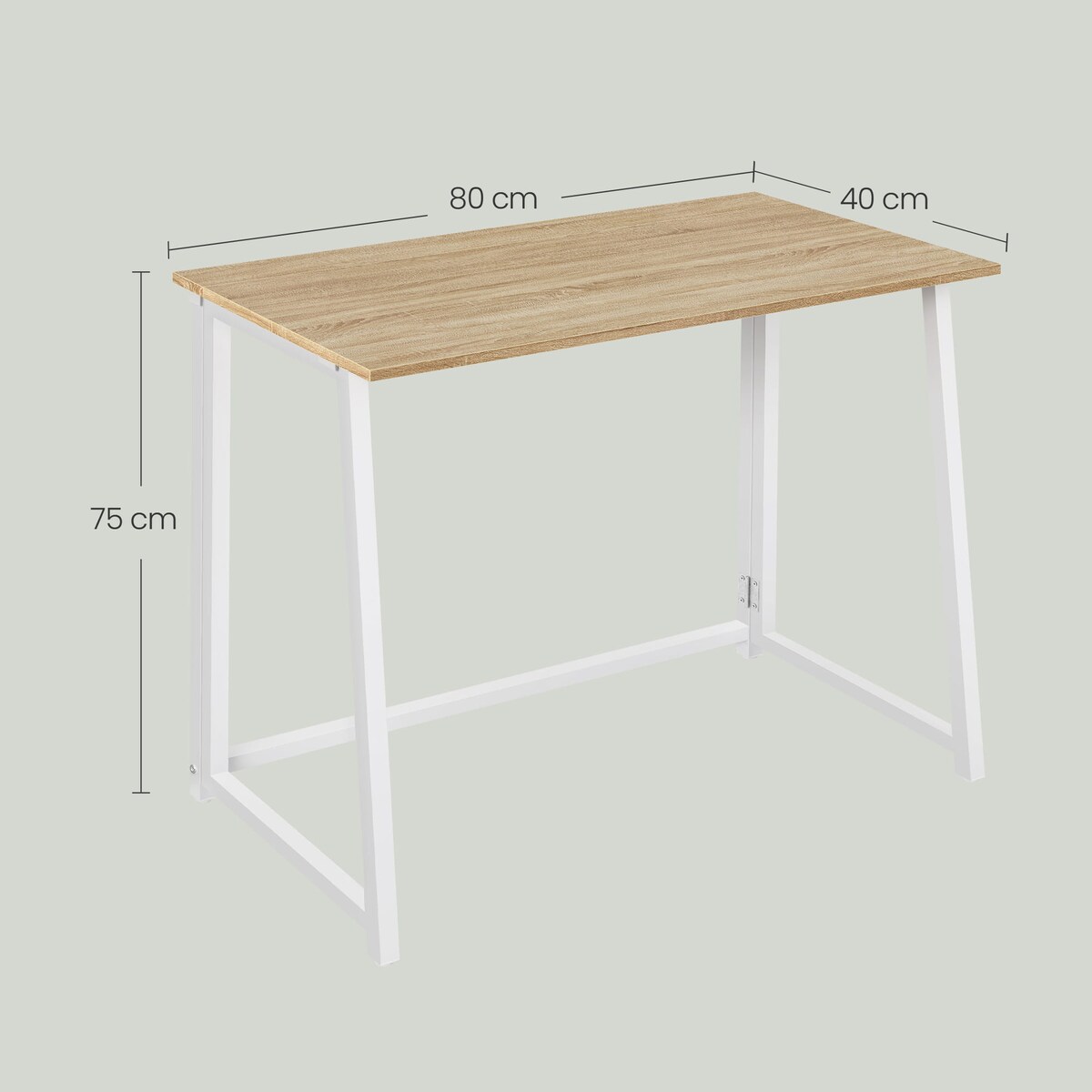 Biurko Komputerowe Do Biura Pracowni Max 1.0 - Sonoma / Nogi Białe