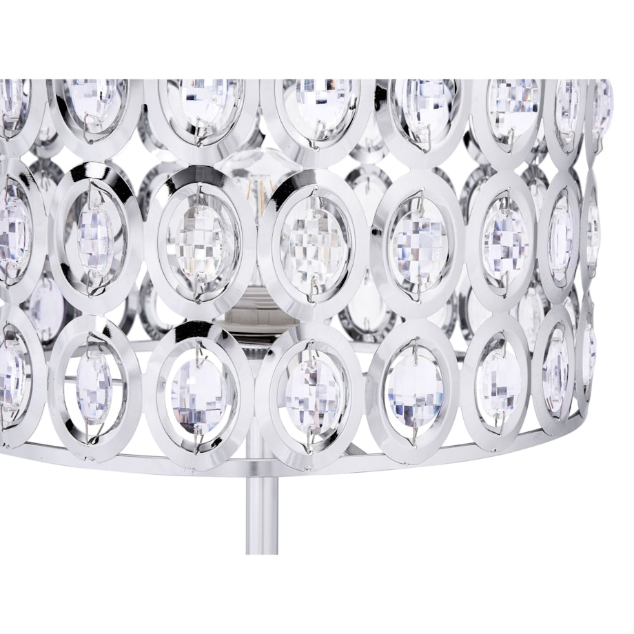 Lampa podłogowa metalowa srebrna TENNA