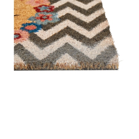 Wycieraczka kokosowa wzór w zygzak 40 x 60 cm wielokolorowa TAHAN