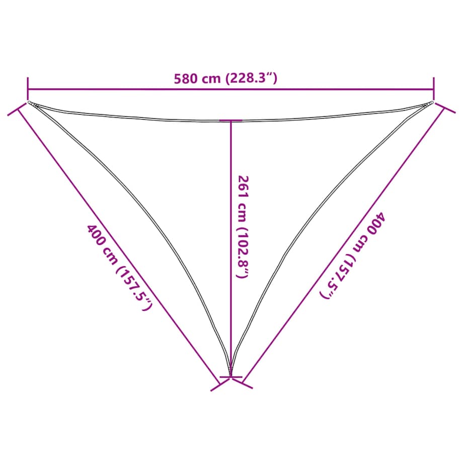 vidaXL Żagiel przeciwsłoneczny, 160 g/m², brązowy, 4x4x5,8 m, HDPE