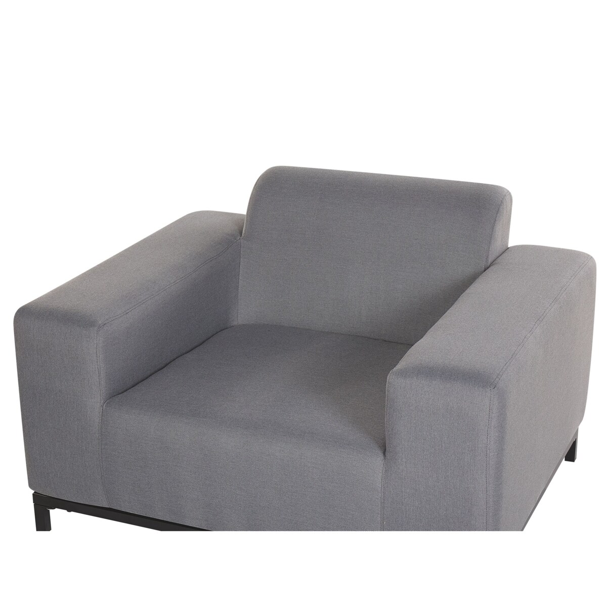 Zestaw 2 foteli ogrodowych szary z czarnym ROVIGO