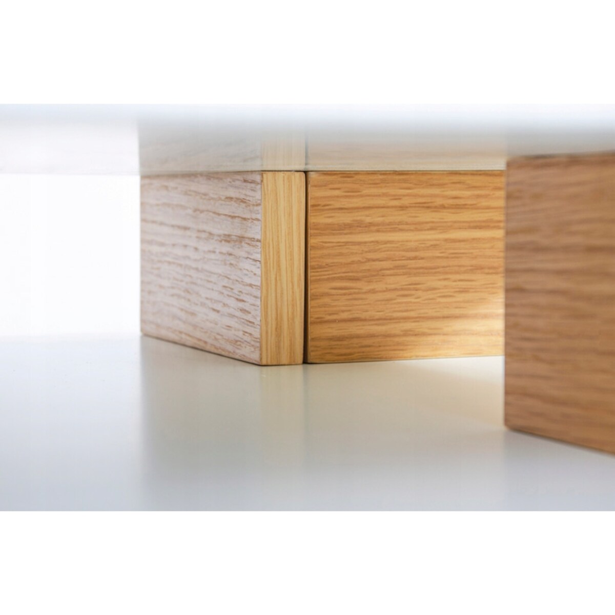 Skandynawskie biurko Modus LL-093 King Home z szufladą dębowe białe