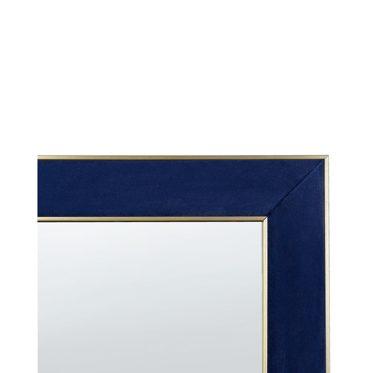 Lustro stojące welurowe 50 x 150 cm niebieskie LAUTREC