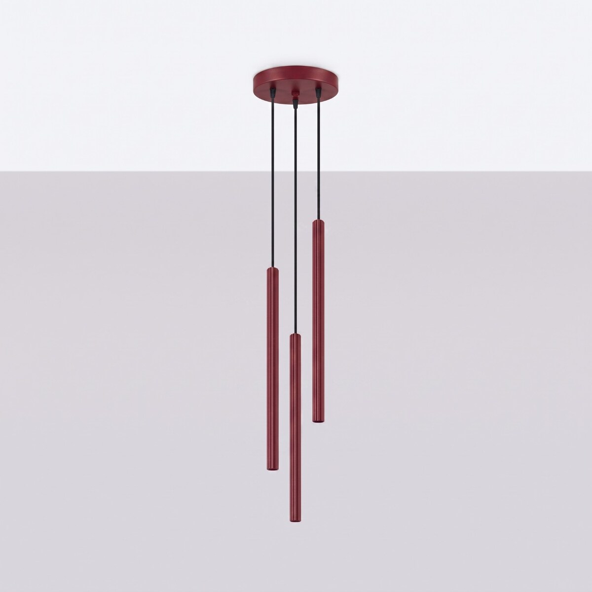 Lampa wisząca ARCHE 3P burgund